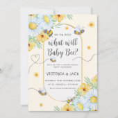 ベビービー白い花と性別が明らかにする 招待状 (正面)