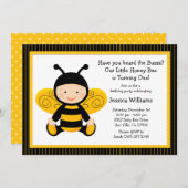 ベビービー誕生日パーティーの招待 招待状 (正面/裏面)