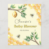 ベビービー赤ちゃんシャワーの願いベビーカード (裏面)