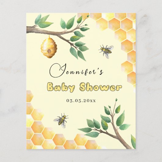 ベビービー赤ちゃんシャワーの願いベビーカード (裏面)