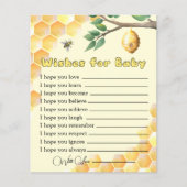 ベビービー赤ちゃんシャワーの願いベビーカード (正面)
