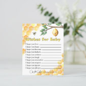 ベビービー赤ちゃんシャワーの願いベビーカード (スタンド正面)