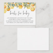 ベビービー赤ちゃんシャワーインサート用の本 エンクロージャーカード (正面/裏面)