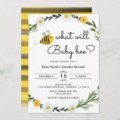 ベビービー赤ちゃんシャワー性別の表示 招待状 (正面/裏面)