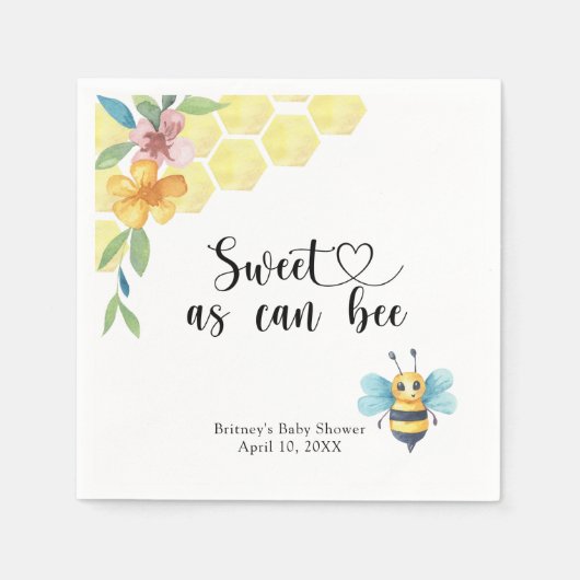 ベビービー – できるだけ甘い スタンダードカクテルナプキン (正面)