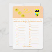 ベビービー | ABCベビーシャワーゲームカードフライヤー 招待状 (正面)