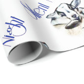 ベビーピグミーヤギ静かツナイトクリスマスラッピング ラッピングペーパー (ロールコーナー)