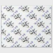 ベビーピグミーヤギ静かツナイトクリスマスラッピングP ラッピングペーパー (フラット)