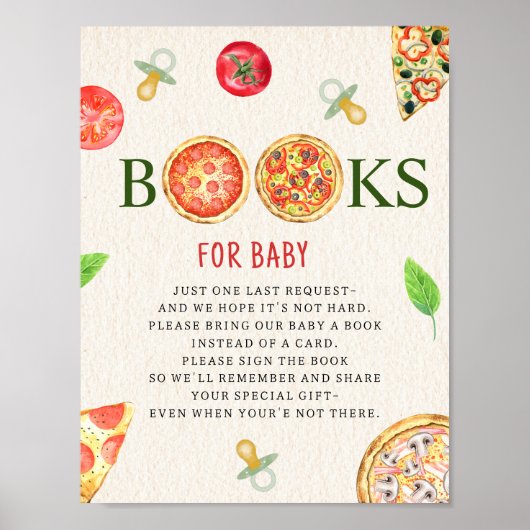 ベビーピザ&おしゃれなベビーシャワー用の本 ポスター (正面)