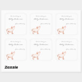 ベビーピッグ赤ちゃんシャワー蔵書票 スクエアシール (シート)