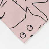 ベビーピンクかわいい怪しい猫ちゃん猫パターン フリースブランケット (角)