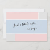 ベビーピンクとブルーのカスタムソノグラム写真妊娠 案内状 (正面)