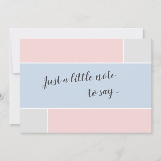 ベビーピンクとブルーのカスタムソノグラム写真妊娠 案内状 (正面)