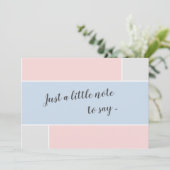 ベビーピンクとブルーのカスタムソノグラム写真妊娠 案内状 (スタンド正面)