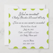 ベビーピンクとブルーの性別リビールパーティの招待状 招待状 (裏面)