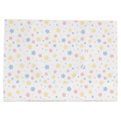 ベビーピンクと青の星模様 ラージペーパーバッグ (裏面)