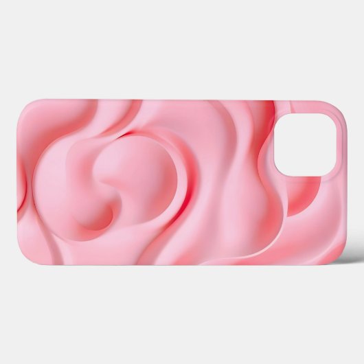 ベビーピンクのソフトテクスチャーiPhoneケース(女性向け) Case-Mate iPhoneケース (裏面 (横))