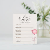 ベビーピンクのビーリーかわいい赤ちゃんシャワーゲームの願い (スタンド正面)