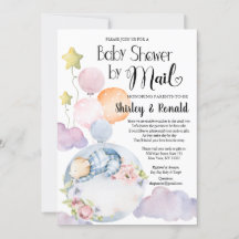 ベビーピンクのフローラバルーン赤ちゃんシャワー（郵便）