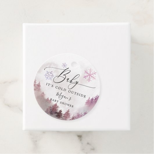 ベビーピンクの冬のシャワー外は寒い フェイバータグ (インサイチュ)