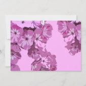 ベビーピンクの花のベビーシャワー招待状 招待状 (裏面)