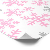 ベビーピンクの赤ちゃんシャワーの外が寒い ポスター (角)