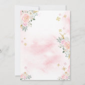 ベビーピンクの赤ちゃんシャワーの外が寒い 招待状 (裏面)