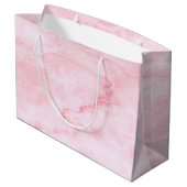 ベビーピンクの韓国語ハート ラージペーパーバッグ (裏面アングル)