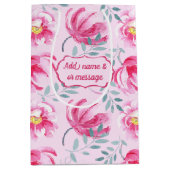 ベビーピンクイングリッシュバラ中抱き枕 ミディアムペーパーバッグ (正面)