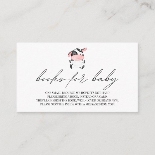 ベビーピンクカウウ素朴ウェスタン向け本 エンクロージャーカード (正面)