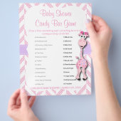 ベビーピンクキリン男の赤ちゃんシャワー – ゲーム チラシ (手)