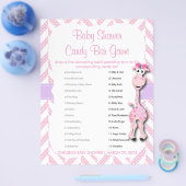 ベビーピンクキリン男の赤ちゃんシャワー – ゲーム チラシ (シングル)