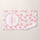 ベビーピンククリスマスウィンターミッテンス&ハッツモノグラム バスタオルセット (ハンドタオル)