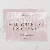 ベビーピンクグリッター私の花嫁になる 招待状 (正面/裏面)