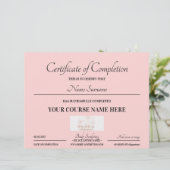 ベビーピンクコースオンライン修了証明書 (スタンド正面)