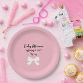 ベビーピンクシャワーそのAガールパーティー紙プレート ペーパープレート (パーティー)