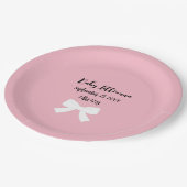 ベビーピンクシャワーそのAガールパーティー紙プレート ペーパープレート (アングル)