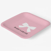 ベビーピンクシャワー散水パーティー紙プレート ペーパープレート (傾斜あり)