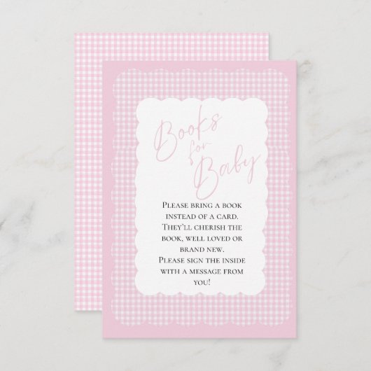 ベビーピンクジンガム囲いカード用の本 エンクロージャーカード (正面/裏面)