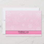 ベビーピンクスケートメイツアイススケートで滑る誕生会 招待状 (裏面)