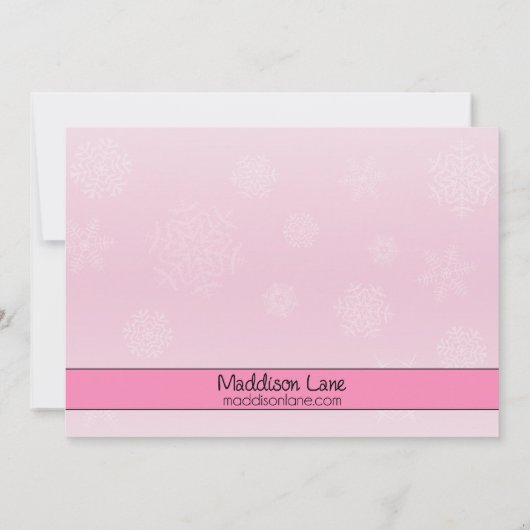 ベビーピンクスケートメイツアイススケートで滑る誕生会 招待状 (裏面)