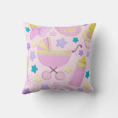 ベビーピンクスターズとキャリッジ用形枕 クッション (裏面)