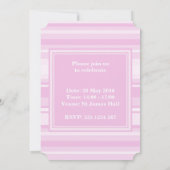 ベビーピンクストライプの招待 招待状 (裏面)