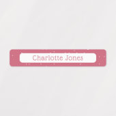 ベビーピンクトーンスパークルシンプル防水子供 ラベル (デザイン1)