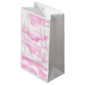 ベビーピンクハッピークラウドバックグラウンド スモールペーパーバッグ (正面アングル)