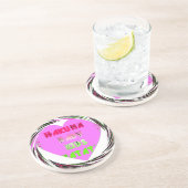 ベビーピンクハートハクナマタタベビーキッズデザイン.p コースター (側面)