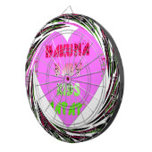 ベビーピンクハートハクナマタタベビーキッズデザイン.p ダーツボード (正面右)