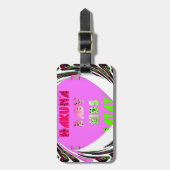ベビーピンクハートハクナマタタベビーキッズデザイン.p ラゲッジタグ (正面縦)