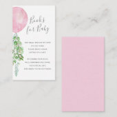 ベビーピンクバルーンユーカリ用ブック エンクロージャーカード (正面/裏面)