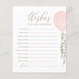 ベビーピンクバルーン赤ちゃんシャワーゲームの願い